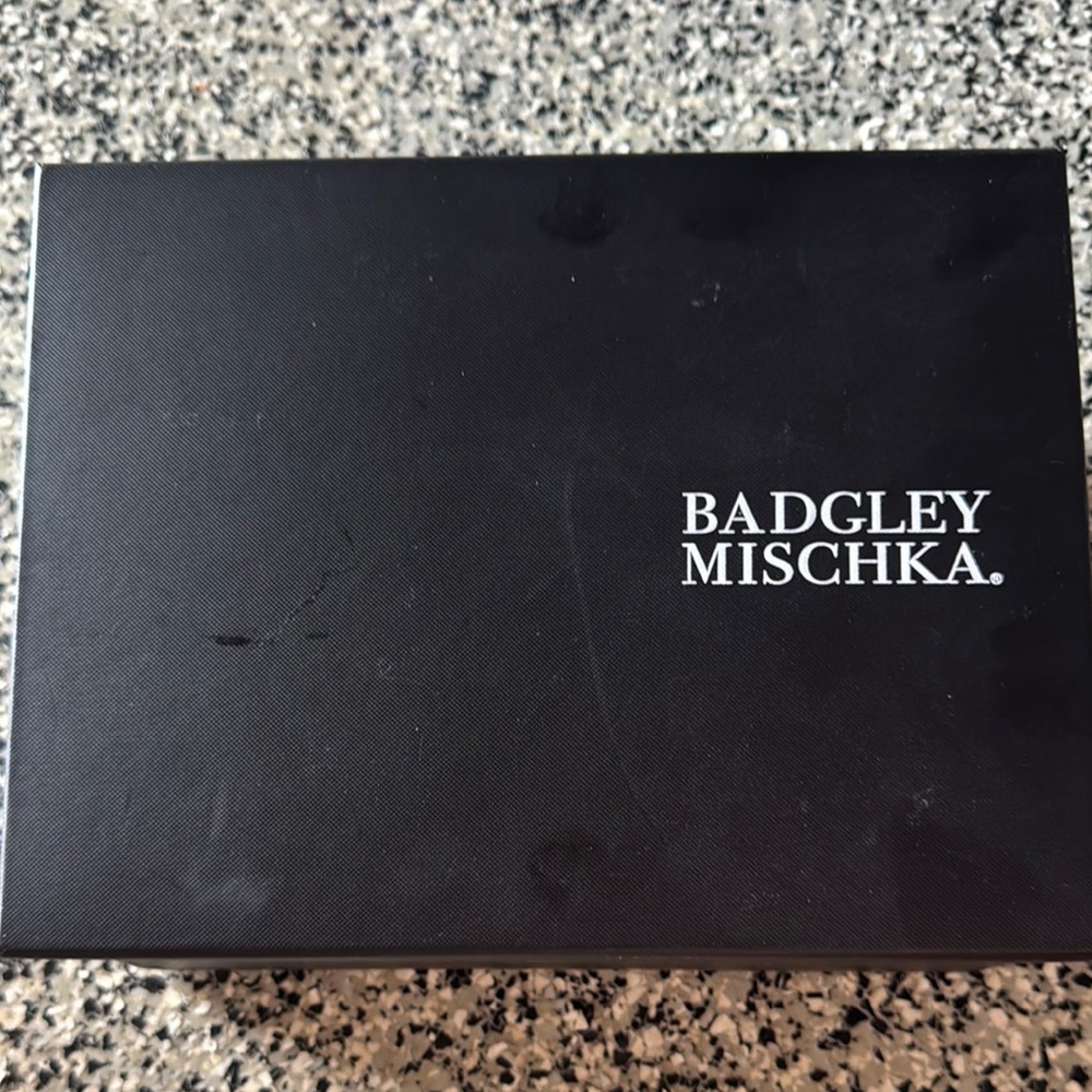 Badgley Mischka Black and Silver Heels